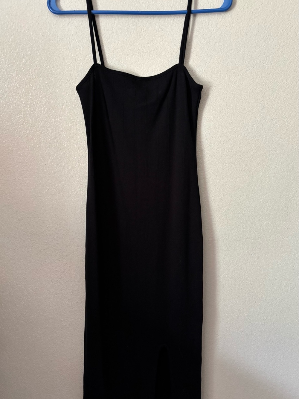 Black Slip Midi Dress with Spaghetti Straps size medium